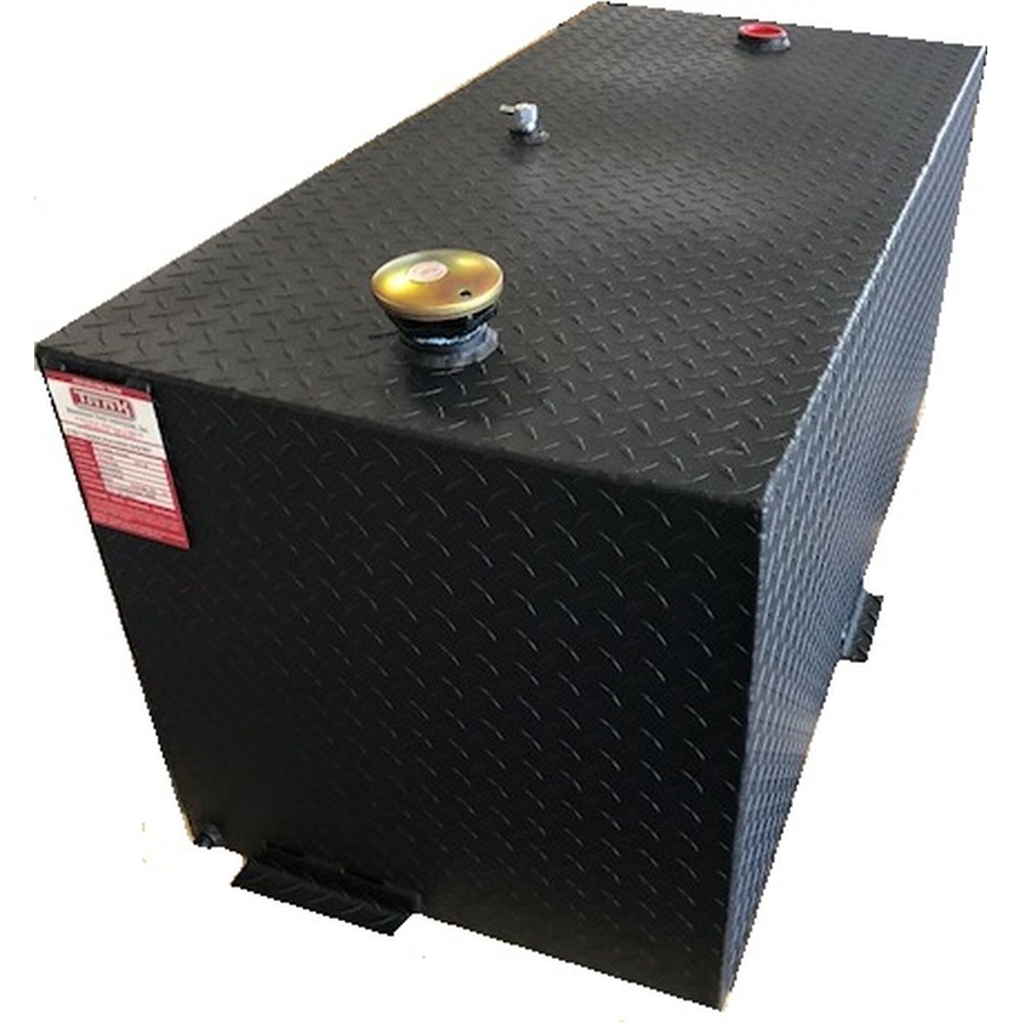 ATI Black Rectangle Refueling Tank - 110 Gal. Capacity, Diamond Plate Aluminum, DOT Approved, Model# TTR110B
